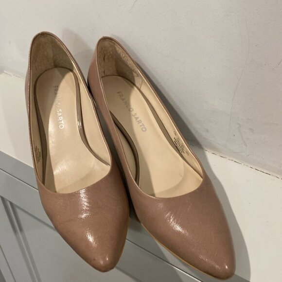 Franco Sarto Rema Brown Pointed Leather Pumps Size 7.5M - Picture 7 of 12